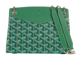 Mini Rouette Structure, Canvas/Leather, Green, SAR020239, B/DB/E, 4*